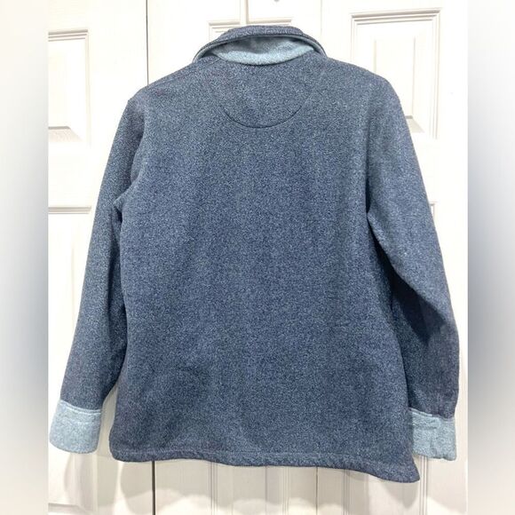 LL. Bean traveler blue  buttons front jacket size M regular - Picture 3 of 9